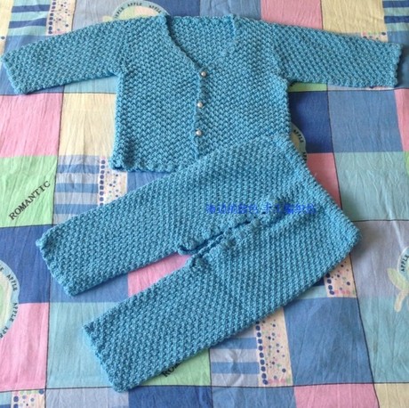 纯手工编织 <em>婴儿</em>棉线衣开裆裤裤 <em>新生儿</em>纯棉绒