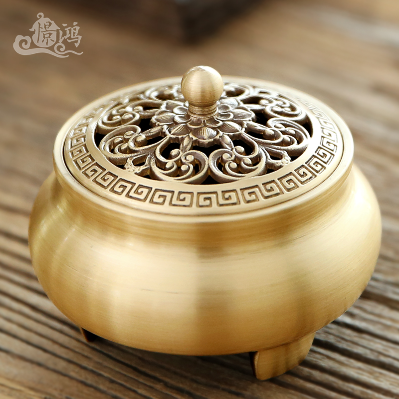 Pure copper Three-legged Disk censer household indoor Clean air Sandalwood furnace Vaporizer make offerings to Buddha Tea ceremony originality Decorationin the Home accessories , Vaporizer category - from Buy2taobao.com to provide professional Taobao agent buy service