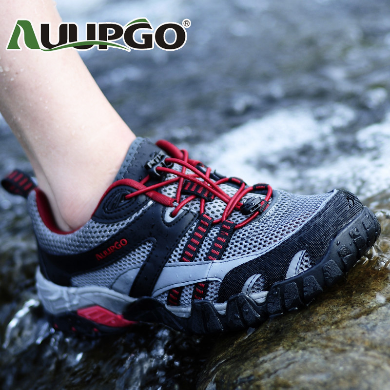 Genuine AUUPGO summer outdoor hiking shoes walking shoes for men and women couples upstream breathable comfort shoes
