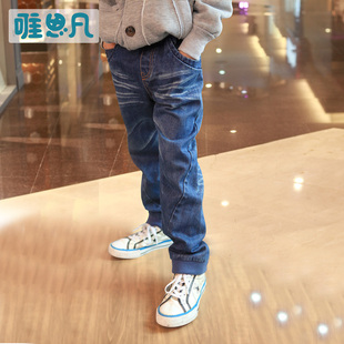  唯思凡童装男童春装裤子儿童牛仔裤春季新款中大童牛仔长裤