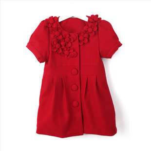  童装女童儿童冬季新款宝宝连衣裙短袖背心裙子公主裙礼服裙