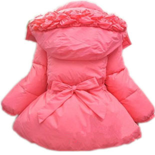  清仓特价专柜正品太阳雪人儿童羽绒服女童时尚百褶帽边公主款