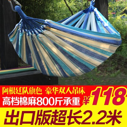 吊床室內成人加厚帆布秋千防側翻純棉麻野營戶外雙人家用陽台吊床在類目 戶外/登山/野營/旅行用品, 戶外休閒傢俱, 吊牀中 - 來自Buy2taobao.com提供專業的淘寶代購服務