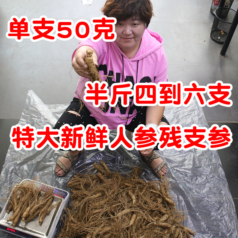 新鲜人参残参半斤4-6支长白山边条参带土保鲜参非野山参泡酒煲汤在类目 传统滋补营养品, 参类滋补品, 人参/园参中 - 来自Buy2taobao.com提供专业的淘宝代购服务