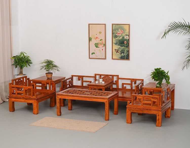 court sofa solid wood Seven set Living room sets Ming Chinese antique furniture Rosewood hotel Homestay householdin the Residential furniture , Sofa , Wood sofa category - from Buy2taobao.com to provide professional Taobao agent buy service