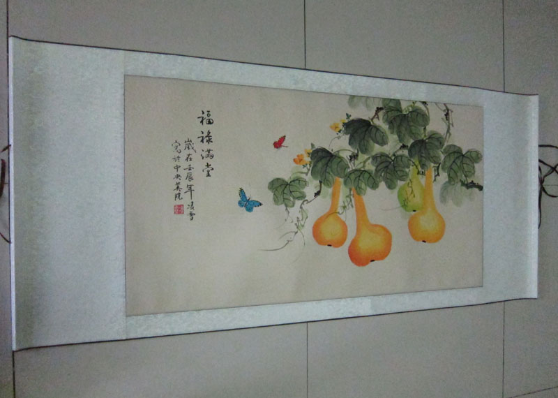 三尺国画花鸟全手工凌雪作品真迹工笔福禄满堂祝贺寿生日书画礼物