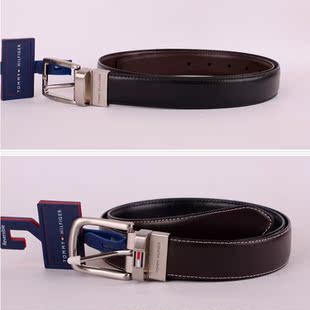  TOMMY HILFIGER 腰带 正装牛皮带 黑/棕两面用 非代购 支持验货