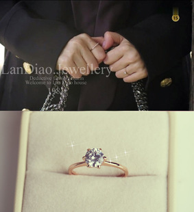  韩剧《想你》尹恩惠李秀妍ZOE同款韩版女 水钻戒指