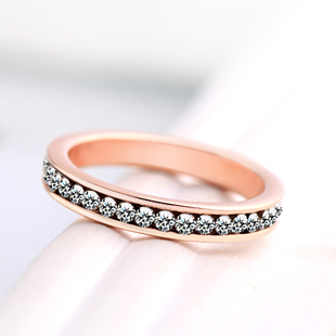  淘金币 想你尹恩惠李秀妍同款ZOE完美超闪进口钻镀18K满钻戒指韩