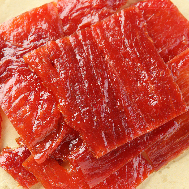 【抢牛品】零食特产 靖江香辣烘烤猪肉脯200g 包邮特价自然片