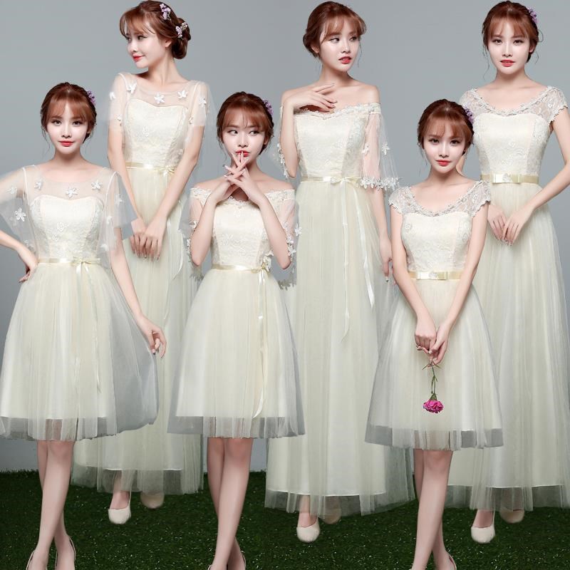 Elegant girl new pattern Refinement Bridesmaid Dresses full dress lovely Dignified Fresh girl wedding Korean Edition Noble Champagne Goldin the Women's clothing/Boutique , Wedding/Cheongsam/Formal dress , Formal dress/Evening category - from Buy2taobao.com to provide professional Taobao agent buy service