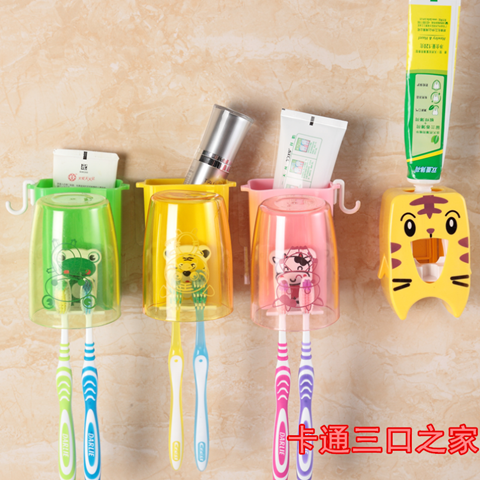 originality Three Home Wash Set Cartoon Suction Wall Cups Toothbrush holder Strength Wall hanging Brushing Cupin the Family/Personal Cleaning Tools , Sanitary appliances/Bathroom accessories , Toothbrush holder/Teeth bench category - from Buy2taobao.com to provide professional Taobao agent buy service