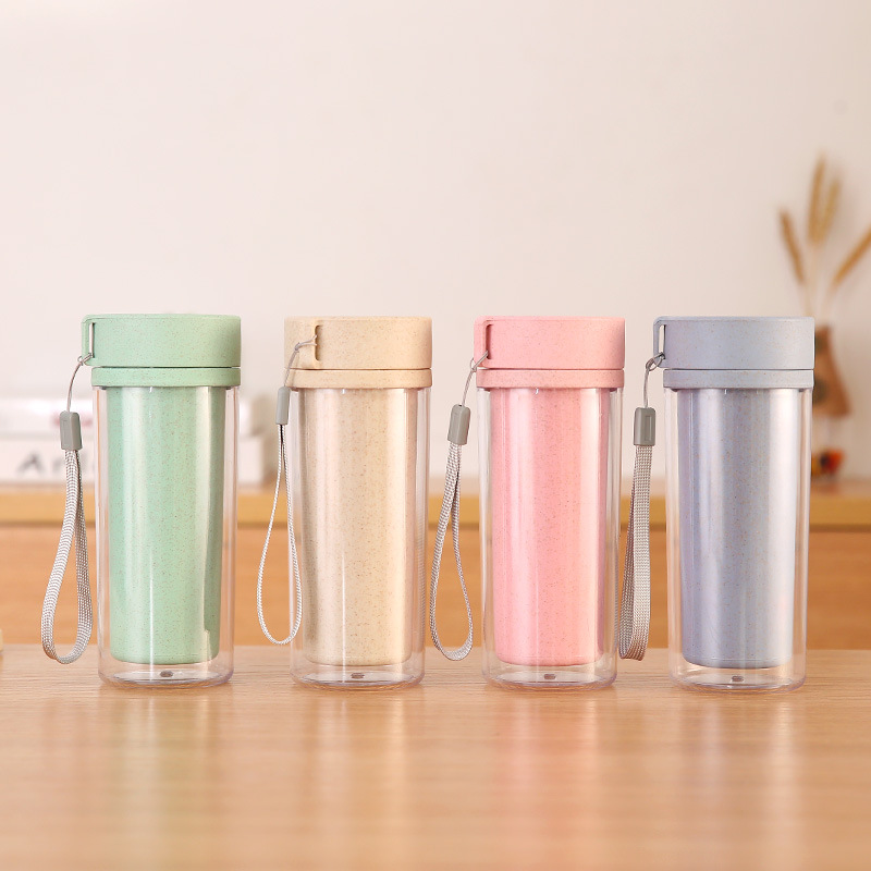 originality Water bottle Wheat Straw Readily Cup portable men and women currency Gift Cup multi-function double-deck heat preservationin the Tableware , Cup/Cups/Kettle , Mug category - from Buy2taobao.com to provide professional Taobao agent buy service