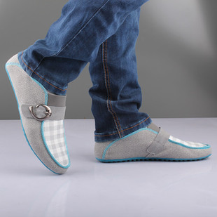  英伦时尚草编帆布透气单鞋潮流帆布鞋男日常休闲韩版低帮鞋男鞋子