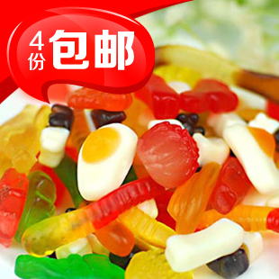  【4份包邮】德国口力trolli橡皮糖 QQ糖 水果软糖 进口糖果 200g