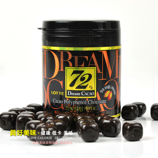  韩国食品超市 韩国乐天72黑巧克力 高纯度巧克力 巧克力 6罐包邮
