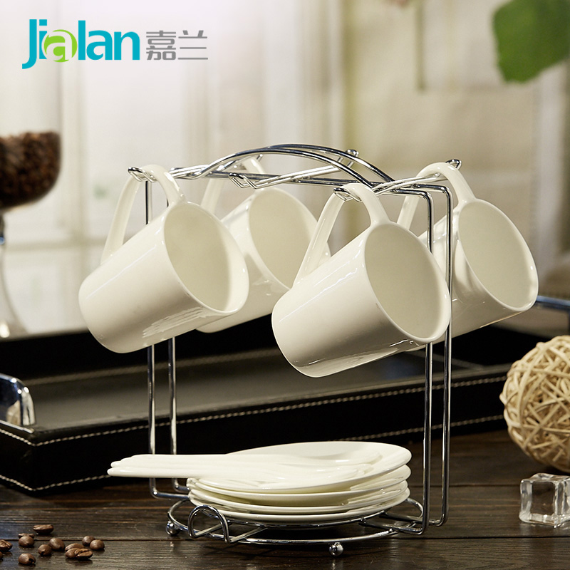 Caroline Bone originality Coffee cup and saucer Set 4 White personality Afternoon Tea personality Simplicity Ceramicsin the Tableware , Coffee , Mug category - from Buy2taobao.com to provide professional Taobao agent buy service