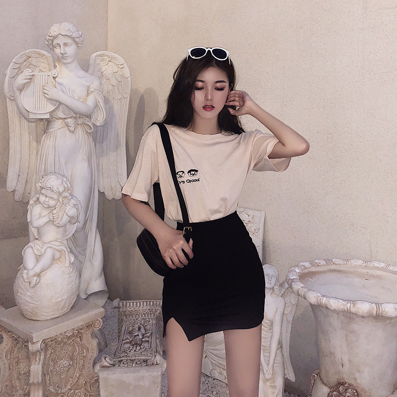 Spring and summer new pattern fashion suit Korean Edition Paige sexy Split ends elastic Skirt Printed T-shirt Two piece setin the Women's clothing/Boutique , Skirts category - from Buy2taobao.com to provide professional Taobao agent buy service