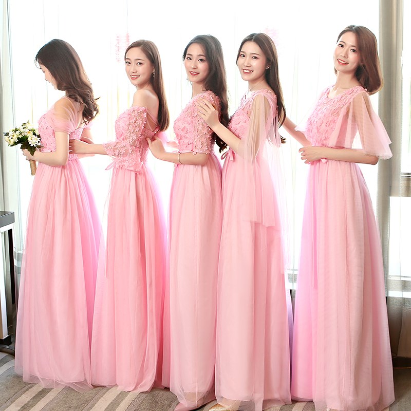 伴娘服韩版蕾丝长款姐妹l团结婚礼服裙显瘦宴会粉绿紫色在类目 女装/女士精品, 婚纱/旗袍/礼服, 礼服/晚装中 - 来自Buy2taobao.com提供专业的淘宝代购服务