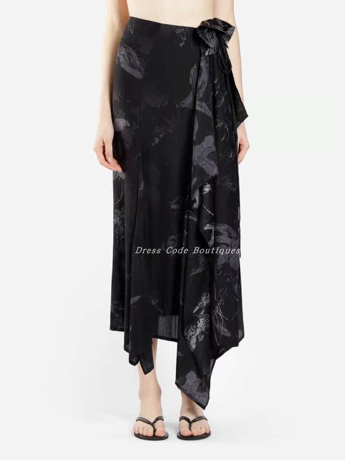 特价代购19春夏YOHJI YAMAMOTO黑色腰部系带灰色印花不对称半身裙在类目 女装/女士精品, 半身裙中 - 来自Buy2taobao.com提供专业的淘宝代购服务