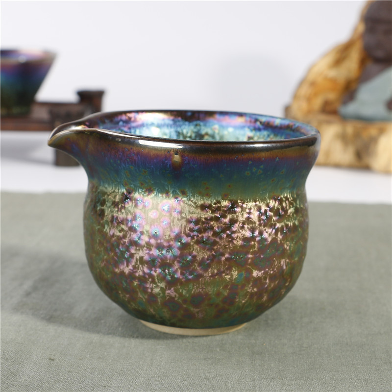 建盏天目七彩孔雀窑变公道杯茶海分茶杯|msdalam kategori pinggan mangkuk, set teh, laut teh - dari Buy2taobao.com untuk memberikan perkhidmatan ejen Taobao profesional membeli