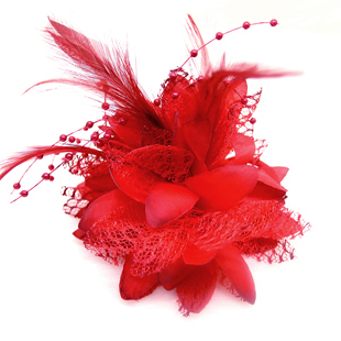  千色新娘 红色凝香满溢头花 结婚头饰品 可当手腕花胸花 多色可选