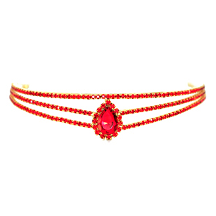  [千色新娘]爱的宣言韩式公主皇冠 红白色水钻结婚头饰 婚纱发饰品