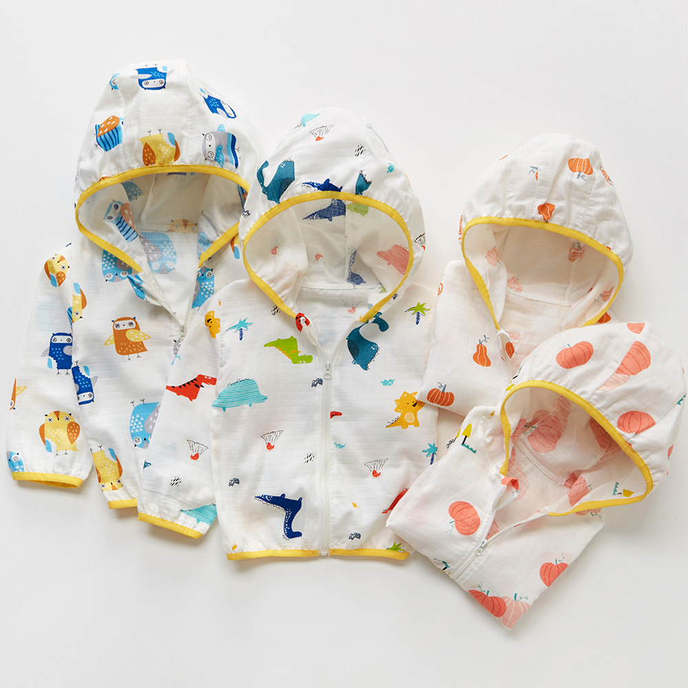 children Sunscreen Light and thin ventilation girl baby zipper air conditioner Cardigan summer pure cotton Gauze Boy Sunscreenin the Electrical life , Humidifier category - from Buy2taobao.com to provide professional Taobao agent buy service