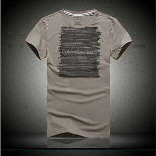  夏装新款 潮男韩版修身CK T恤 男 短袖 原单莱卡棉圆领打底衫