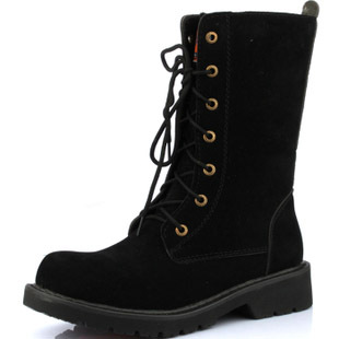  秋冬新款高帮靴男靴子韩版时尚潮流靴马丁靴中筒靴军靴牛仔靴