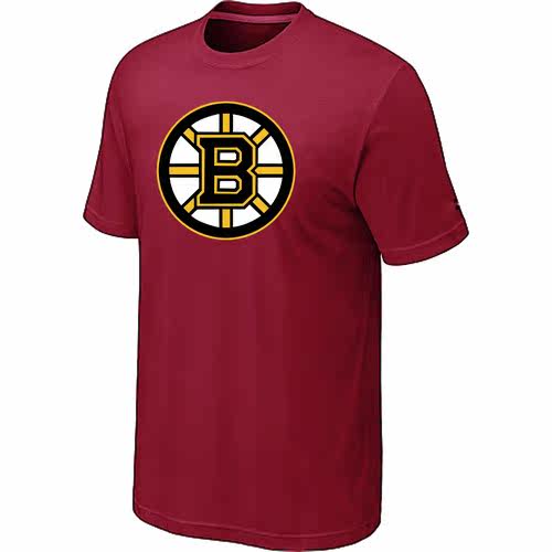 New ice hockey NHL Boston Bruins Big&amp;Tall Logo brown bears men's round neck t shirt