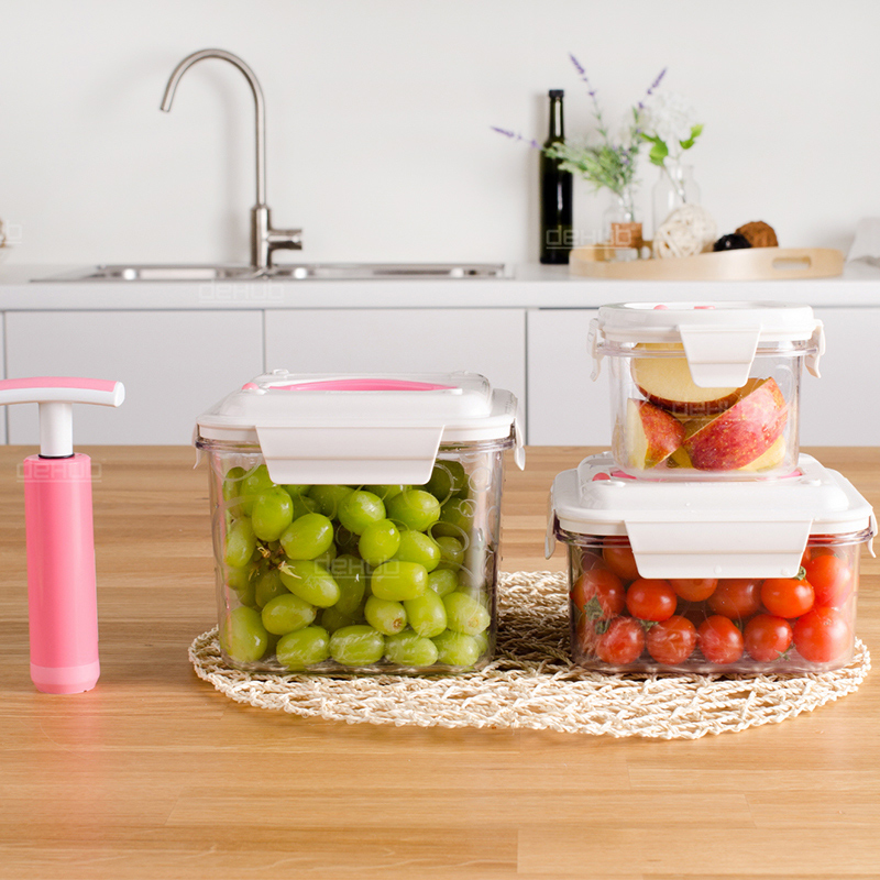 deHub Imported Vacuum Food Container Plastic Kit Storage tank seal up fruit Vegetables Storagein the Tableware , Fresh container/Fresh Containers , Crisper category - from Buy2taobao.com to provide professional Taobao agent buy service