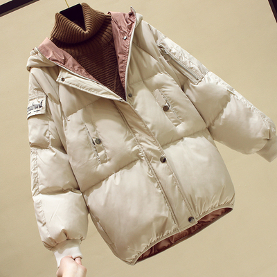 棉衣外套女冬装2018新款韩版宽松中长款加厚ins面包服羽绒棉袄潮