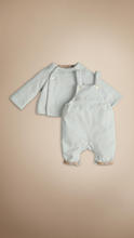 Burberry Burberry Men Baby Velvet cheesecloth set 38480671 Ceramic Blue Shopping in Hong Kong