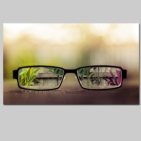 近视眼镜店装饰画 3D立体电影眼镜店广告海报