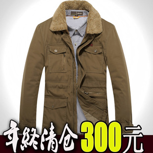 冬装男式外套nian jeep吉普棉衣时尚休闲棉袄大码男军大衣专柜款