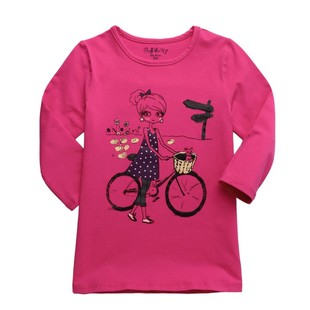  品牌童装年新款女童T恤 中大童儿童长袖T恤纯棉七分袖打底衫