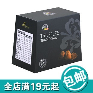  比利时进口食品德菲斯德菲丝松露巧克力黑色传统250g礼盒临
