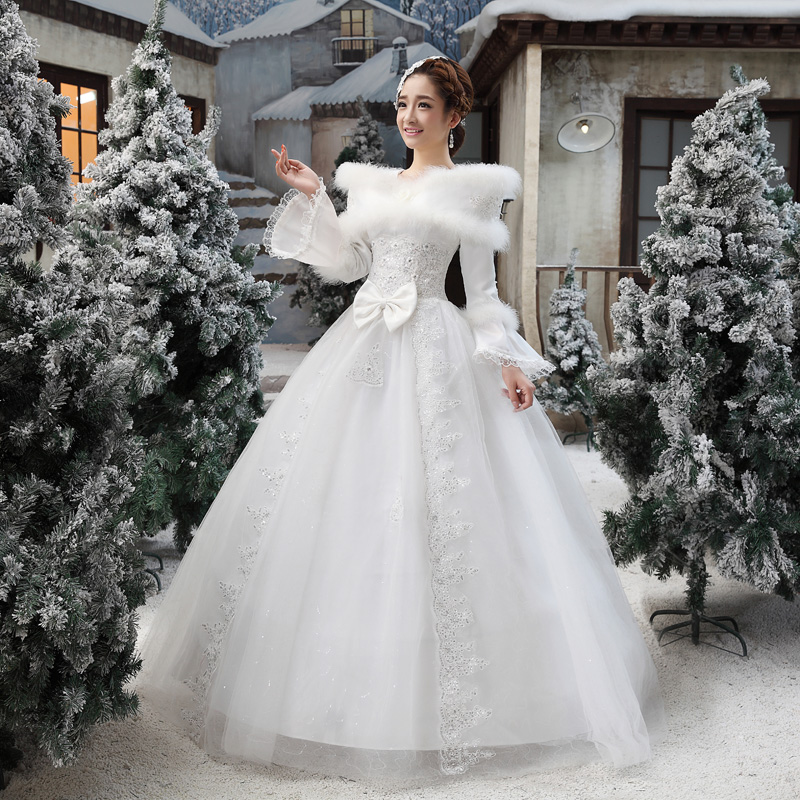 冬季婚纱礼服冬装2013新款韩版婚纱冬天长袖毛领加厚冬款棉婚纱05 冬季婚纱礼服冬装2013新款韩版婚纱冬天长袖毛领加厚冬款棉婚纱05