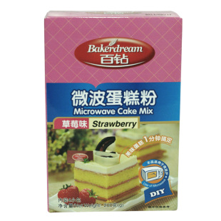  安琪 百钻微波蛋糕粉 家庭DIY烘焙原料 草莓味 四包中通包邮