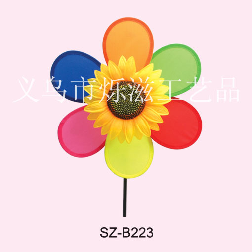 厂家直销 风车玩具摄影道具 婚礼装饰 布艺六彩太阳花风|ruв категории игрушка/коляска/головоломка/блоки/модель, спорт на открытом воздухе/досуг/традиционные игрушки, мельница - от Buy2taobao.com для оказания профессиональной услуги покупки агента Taobao