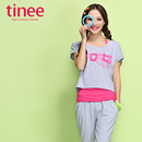 tinee2013新款夏装短袖中裤夏季运动套装女款时尚休闲套装女韩版