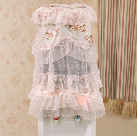 Чехол для кулера 包邮时尚蕾丝田园饮水机罩 简欧饮水机套 饮水机防尘罩2件套 套件 ysj0568