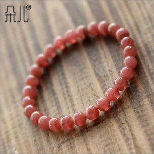  朵儿出品 天然红纹石手链 聚宝盆 一物一图 假一罚三