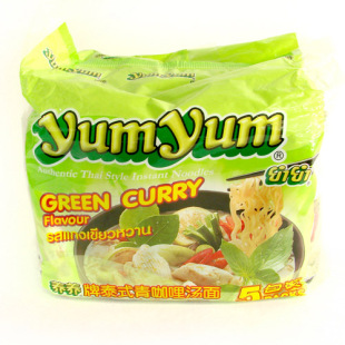  泰国进口 yumyum养养牌 超浓泰式青咖喱面 方便面泡面 汤面5包装