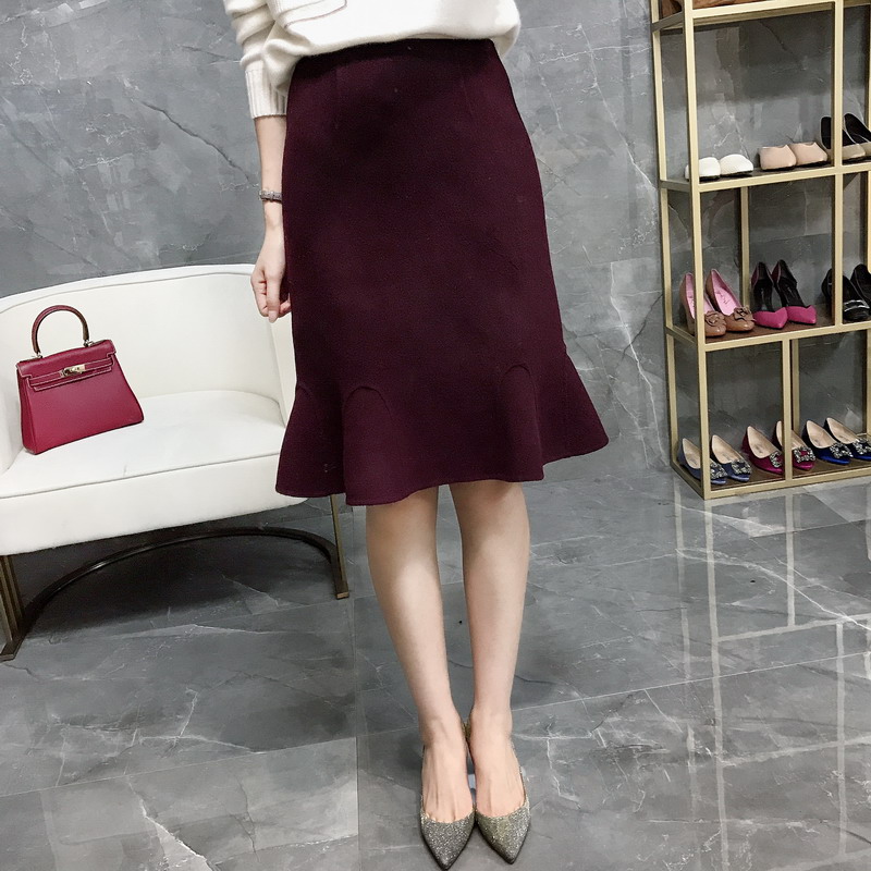 121227优雅妩媚手工制作羊毛双面呢荷叶摆半裙中腰女中裙半身裙G在类目 女装/女士精品, 半身裙中 - 来自Buy2taobao.com提供专业的淘宝代购服务