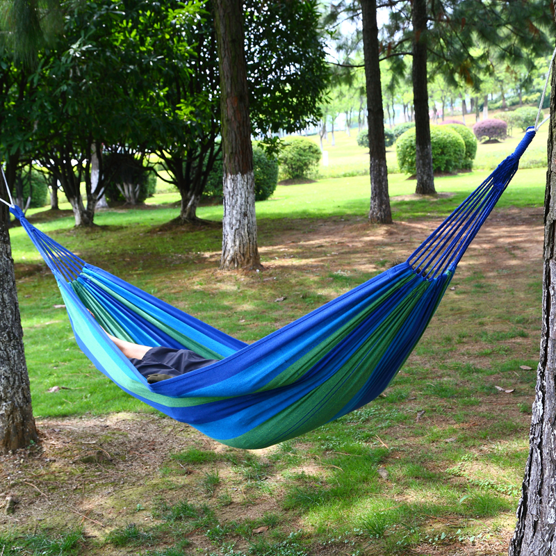 Promotion Single Canvas Hammock Double Hammock Canvas hammock thickening Outdoor hammocks Present a tie ropein the Outdoor/Mountaineer/Camping/Travel Goods , Outdoor Furniture , Hammock category - from Buy2taobao.com to provide professional Taobao agent buy service