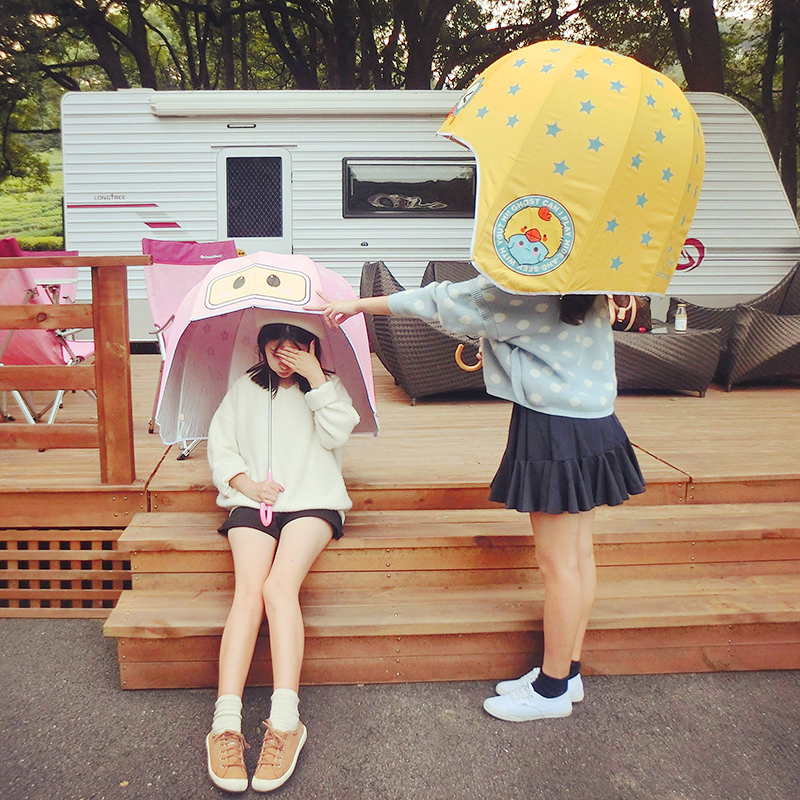 originality lovely Children umbrella Parenting Cartoon Helmet Vinyl Parasol Umbrella Red Hatin the Home Daily , Umbrella/Rain gear/Rain/Moistureproof , Umbrella category - from Buy2taobao.com to provide professional Taobao agent buy service