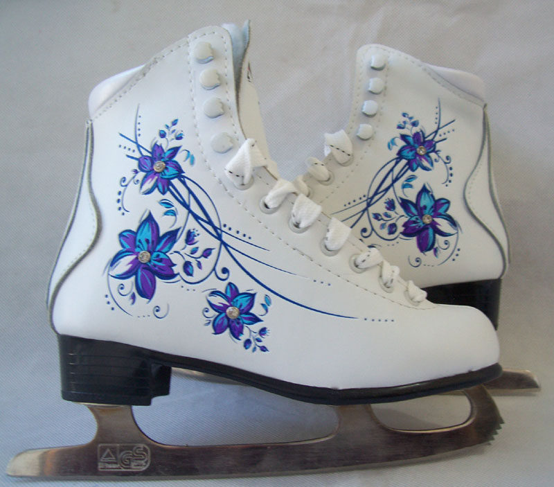 Authentic skate shoe Black Dragon adult skates skate shoes for children pattern pattern leather skate shoes Skate