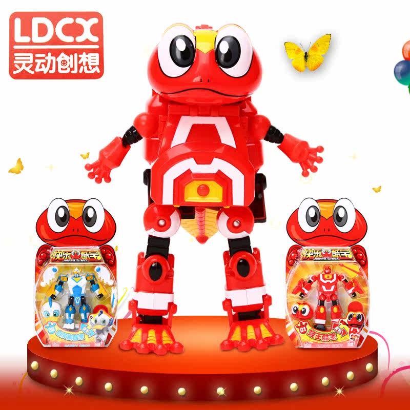 Po toys Edition smart-a happy frog King Po Po, 25 Pack toys full set of Thunder-mail